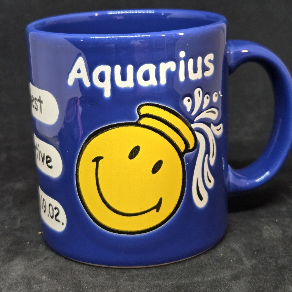 Waechtersbach Aquarius Blue Mug Germany Horoscope Mug